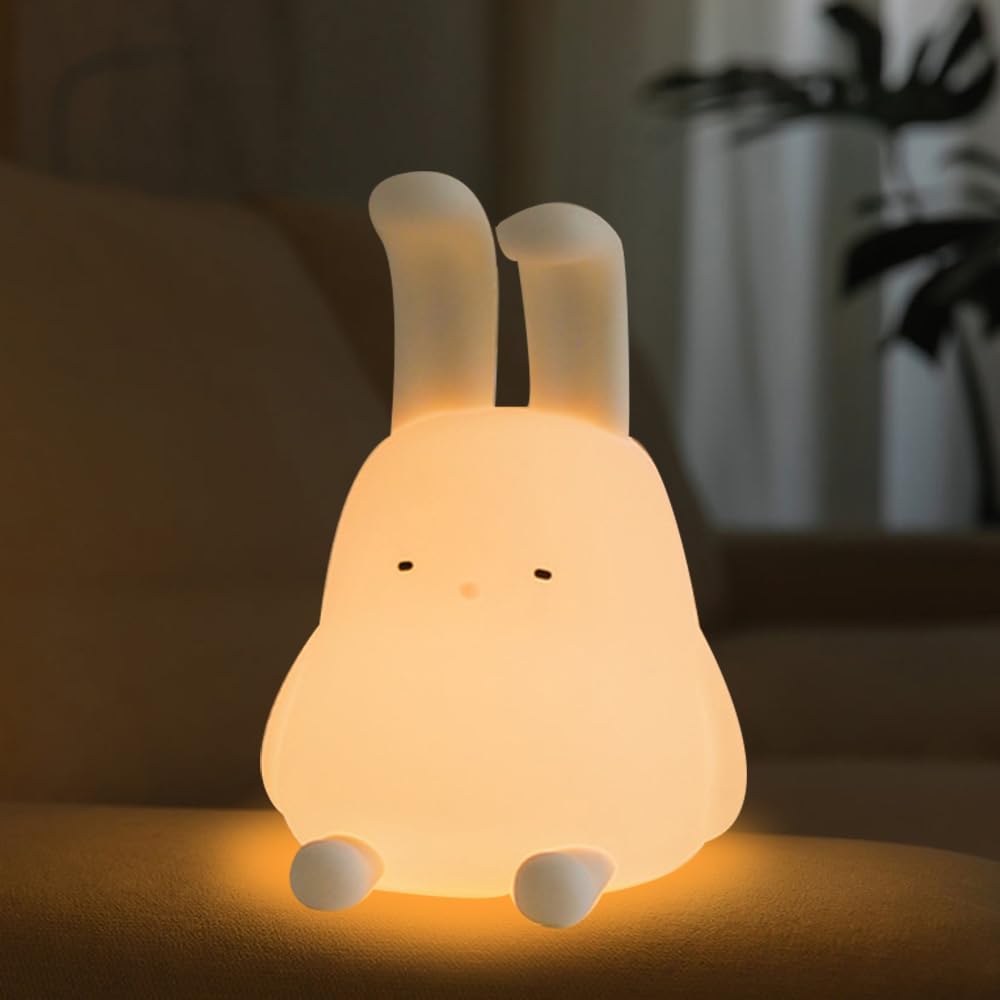 Adorable Bunny Lamp - Kawaii LED Nightlight with Phone Stand & Timer, Perfect for Kids and Adults! Ideal Gift for Any Occasion!